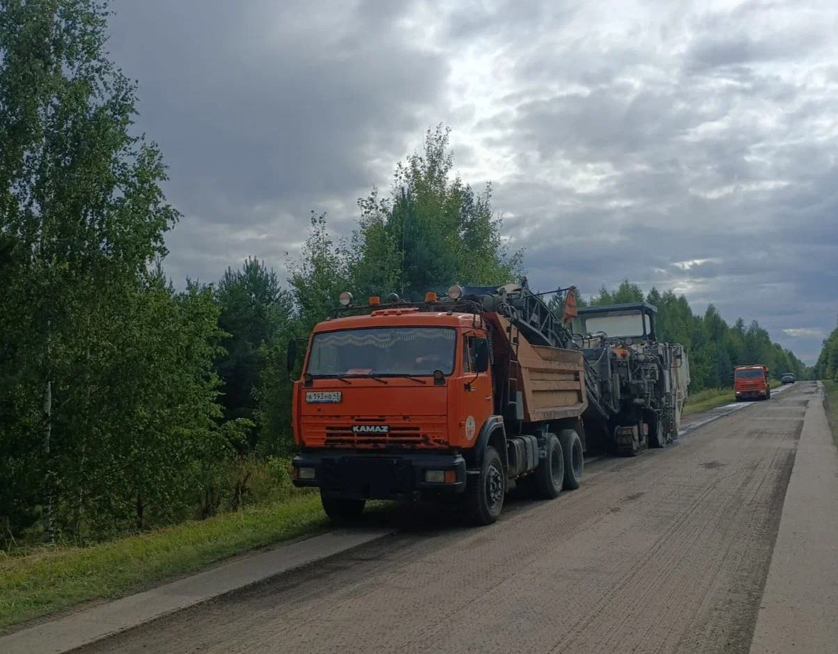 Начался ремонт автодороги Киров – Малмыж – Вятские Поляны – Лазарево   .
