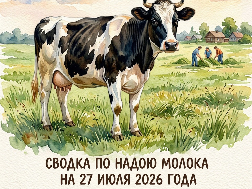 Сводка по надою молока на 27 июля 2026 года.
